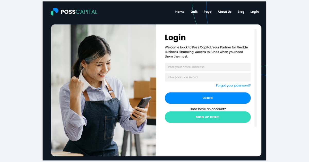 Login to setup eGIRO business loan repayment